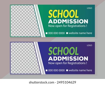 school admission Facebook cover design