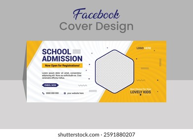 School Admission Facebook Cover and Web Banner Template