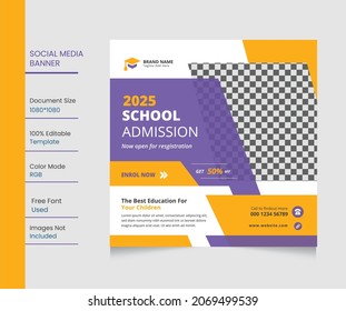 School Admission Facebook Post Design 