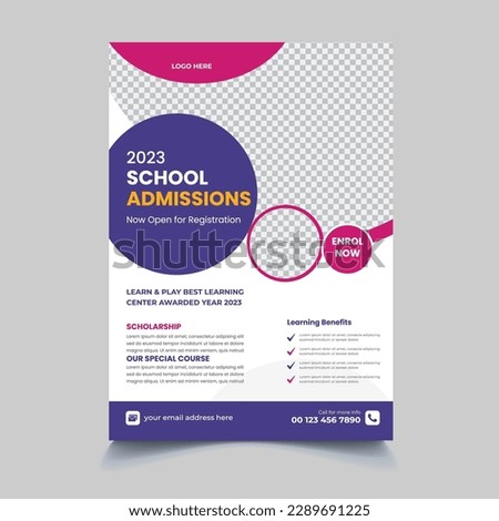 School admission flyer design . back to school flyer design set. Back to school admission flyer. school admission template for flyer design.