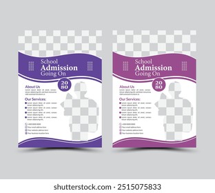 Layout de design de folheto de admissão escolar