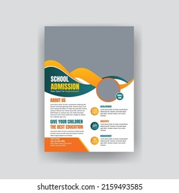 School admission flyer design set. back to school flyer design set. Back to school admission flyer. school admission template for flyer design. vector illustration.