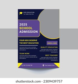 School admission flyer design set. back to school flyer design set. Back to school admission flyer. school admission template for flyer design.