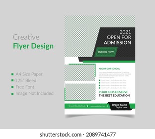 School Admission Flyer Design Template