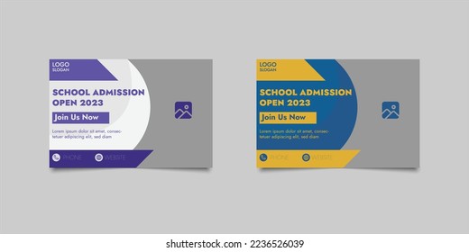 School admission flyer design template.