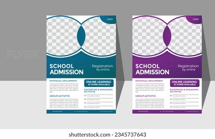 School admission flyer design template