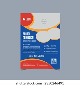 Plantilla de diseño de volante de admisión escolar para su escuela