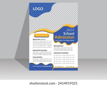 Design-Vorlage für die Schulzulassung.