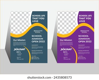 Plantilla de diseño de folleto de admisión escolar