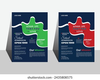 School admission flyer design template