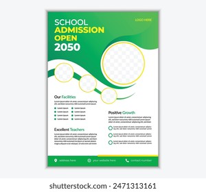 School admission flyer design template