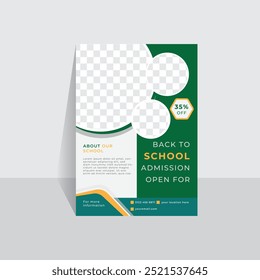 Projeto de flyer de admissão escolar, modelo de flyer.