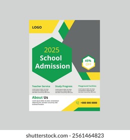 school admission flyer design template