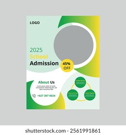 school admission flyer design template 