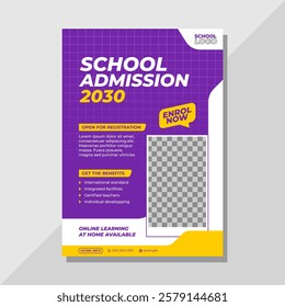 School admission flyer design template