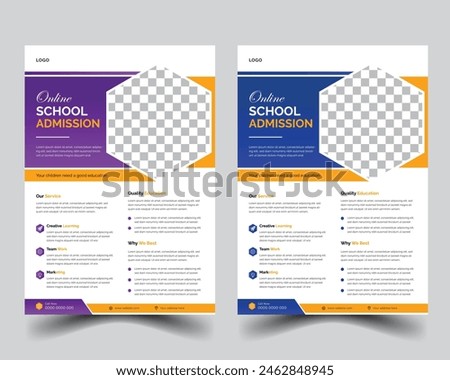 School Admission Flyer Design Template