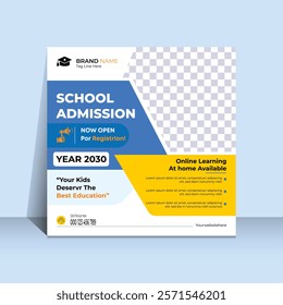 School admission flyer design, Vector Flyer Design, kids education leaflet