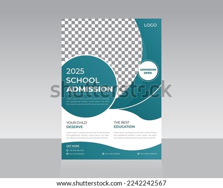 School Admission Flyer poster for open admission