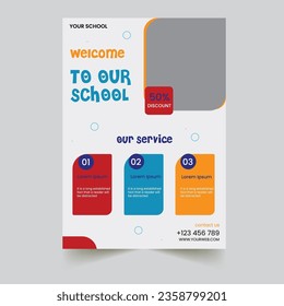School admission flyer template design