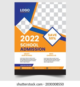 School admission flyer template. Kids back to school education poster design ,
School Flyer Poster Template for Education School admission ,Poster Design, leaflet design with print ready file
