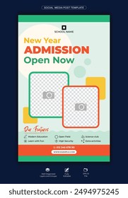 School admission flyer template layout design