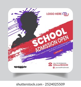 School Admission Innovative Social Media Post Design