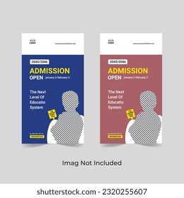School Admission Instagram and Facebook social media story template, School admission Instagram story design.