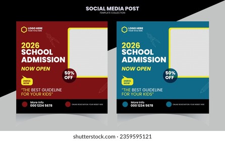 School Admission Instagram  Media post