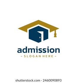 School admission logo vector. Student recruitment concept design template.