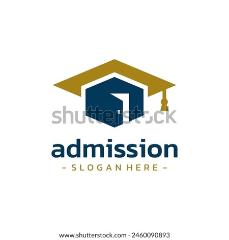 School admission logo vector. Student recruitment concept design template.