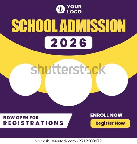 School Admission Open Poster Template