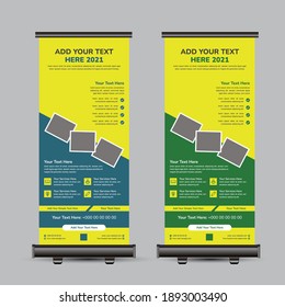 School Admission Open roll up banner design Template , Vector illustration.