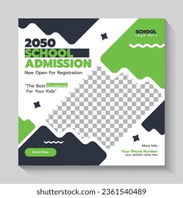 Diseño de plantillas de banners para entradas de escuela