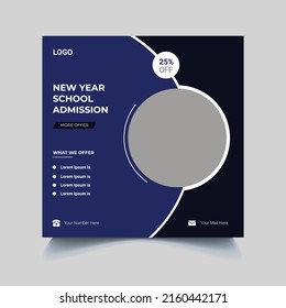 School Admission Post Design Template