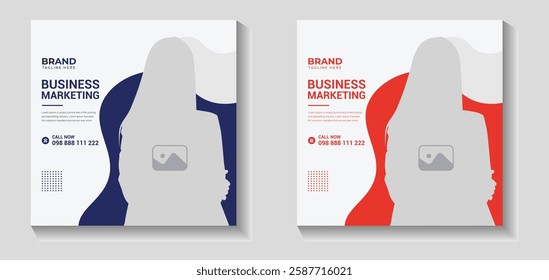 School Admission post design template, Back to school social media template, Online courses and classes. Social media post templates