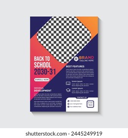 School admission print ready flyer design