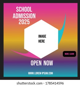 school admission social media banner