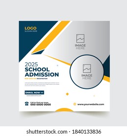 School admission social media banner 