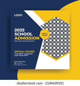 School admission social media banner