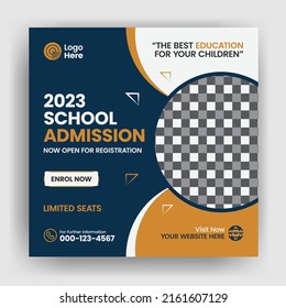 School admission social media banner design