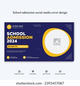 School Admission social Media Cover Design