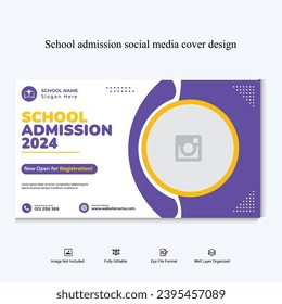 School Admission social Media Cover Design