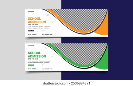 School admission Social media cover template.