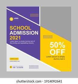 school admission social media design
