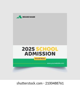 School Admission Social Media Instagram Post Template