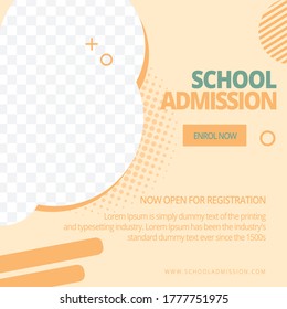 School admission social media post template