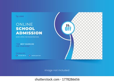 School admission social media post template  design