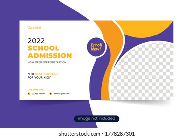 School admission social media post template light version design