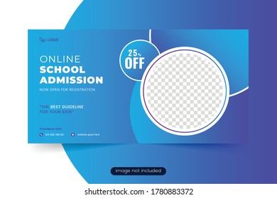 School admission social media post template
