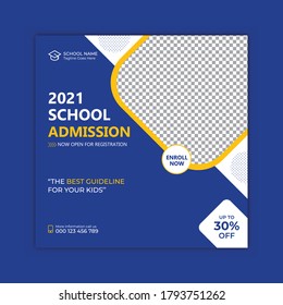 School admission social media post template